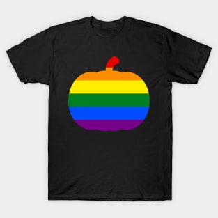 Halloween Pumpkin LGBT Flag Gay PRIDE Rainbow T-Shirt